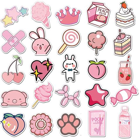 50PCS Kawaii Stickers for Water Bottles,Cute Vsco Vinyl Laptop Stickers ...