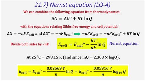 The Nernst Equation - YouTube