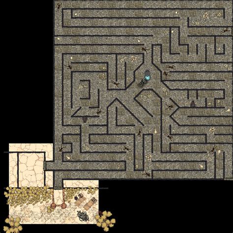 A simple maze map I map I made. : r/dndmaps