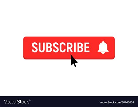 Subscription element logo bell subscribe now Vector Image