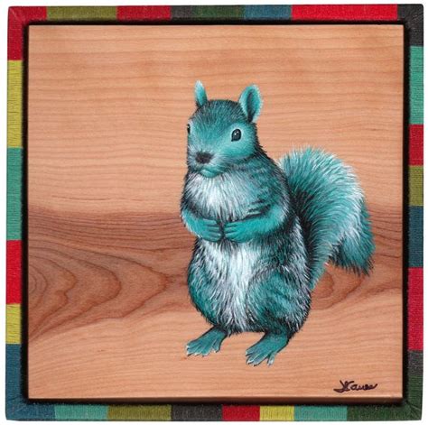 Blue Squirrel Original Art by Jamie Kanes by JamieKanes on Etsy, $175.00 | Original art ...