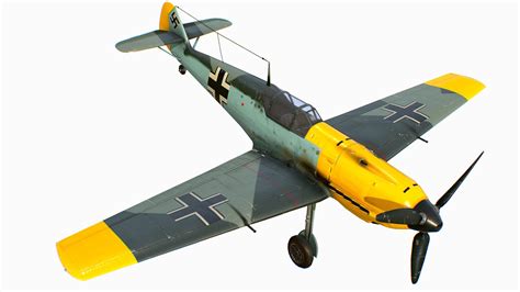 German fighter aircraft Messerschmitt Bf 109 - Buy Royalty Free 3D model by Oleg Shuldiakov ...