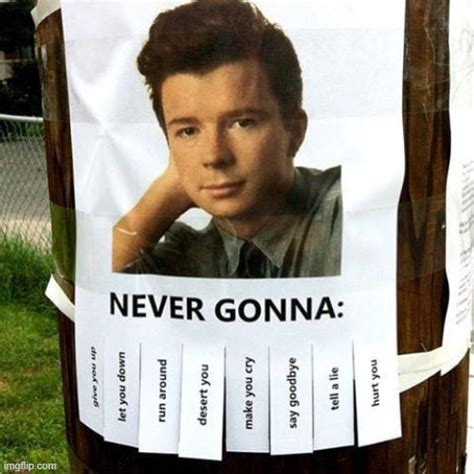 Rickroll Rick Roll Never Gonna Give You Up Rick Astley Meme Posters | Images and Photos finder