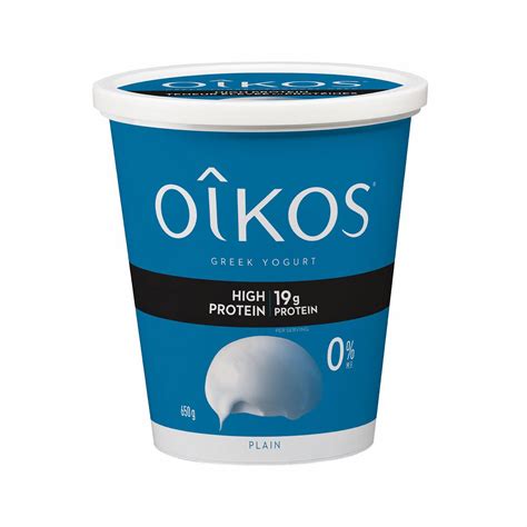 OIKOS Greek Yogurt, High Protein Plain, 650g | Walmart Canada