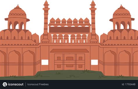 Best Free Red Fort Illustration download in PNG & Vector format