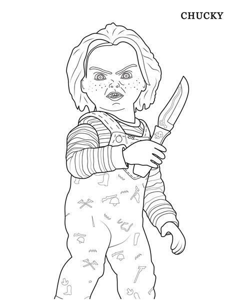 Spooky Chucky Coloring Pages Pdf To Print - Coloringfolder.com in 2023 ...