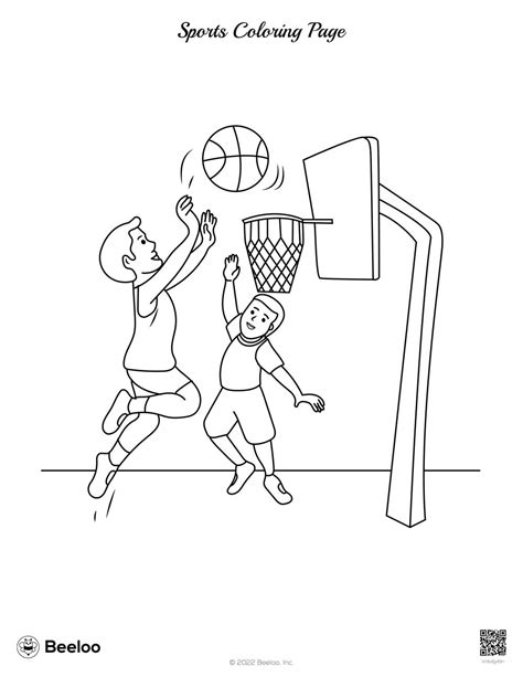 Sports Coloring Page • Beeloo Printable Crafts for Kids (W9v6jj49n)