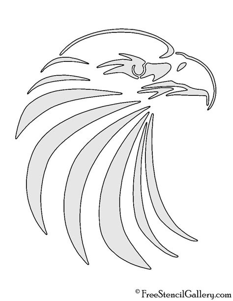 Eagle Head Stencil | Wood badge, Eagle drawing, Eagle head