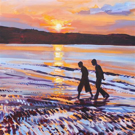 Two Friends on the Beach Painting by David Pott | Artfinder