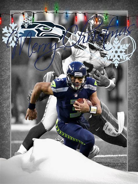 Seattle Seahawks Christmas Card Photograph by Joe Hamilton