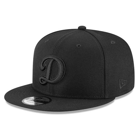 Los Angeles Dodgers D Logo Black on Black Basic New Era 9FIFTY Snapback Hat