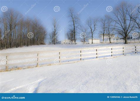 Winter Landscape in Ohio stock photo. Image of snow, tree - 12896946