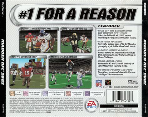 Madden NFL 2002 PSX cover