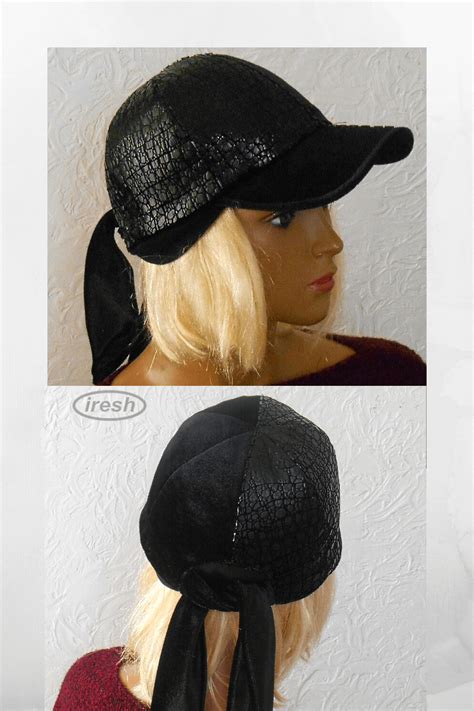 Women's Baseball Cap Black Baseball Cap Women's Warm - Etsy