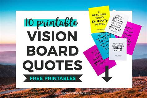 Vision Board Quotes Printable