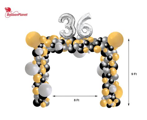 Organic Square Balloon Arch w/2 Numbers/Enhanced(Select your colors ...