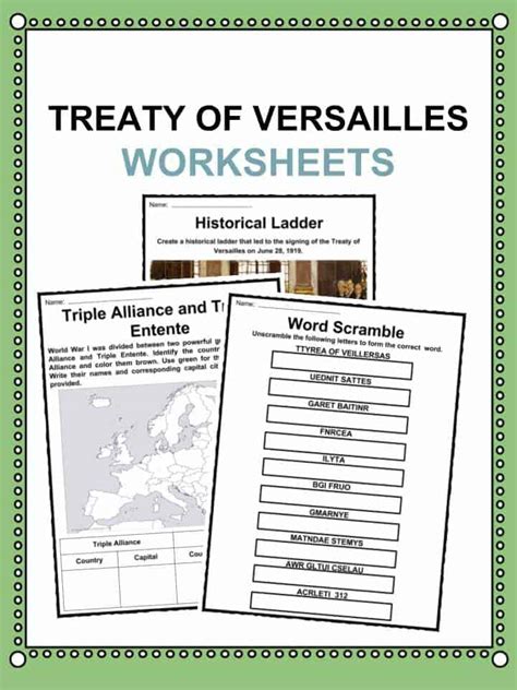 Treaty of Versailles Facts, Worksheets & World History For Kids