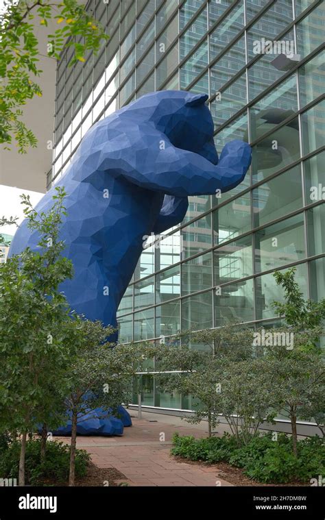 The big blue bear at the Colorado Convention Center, Denver CO Stock ...