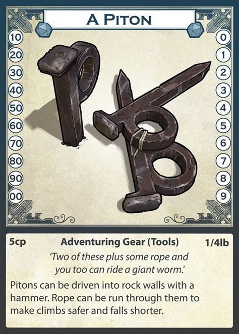 Some more basic equipment cards for Dungeons and Dragons 3rd party ...