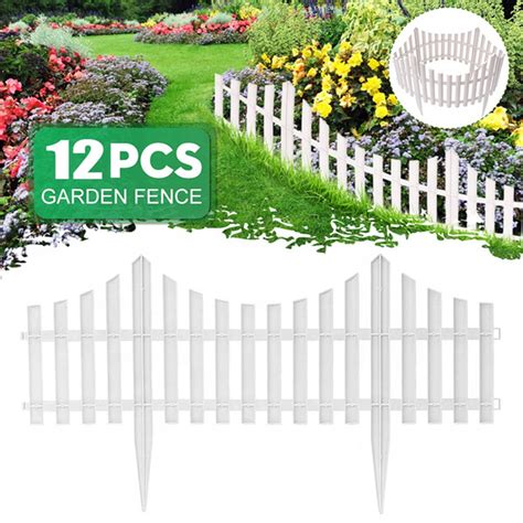 12pack Plastic Fence Panel Garden Border Landscape Edging Yard Fencing ...