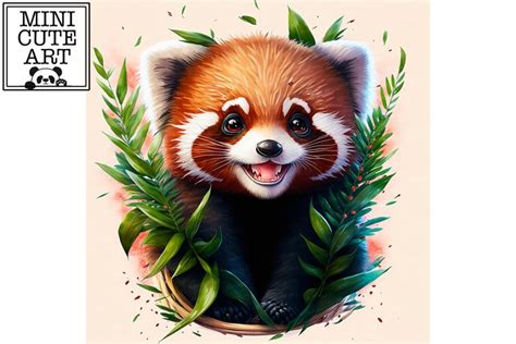 Watercolor baby Red panda clip art, Red panda (2483733)