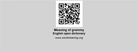 GRAMMY - English open dictionary