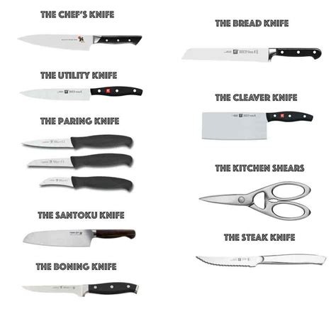 The Different Types of Kitchen Knives and Their Uses | Kitchen knives, Types of knives, Knife
