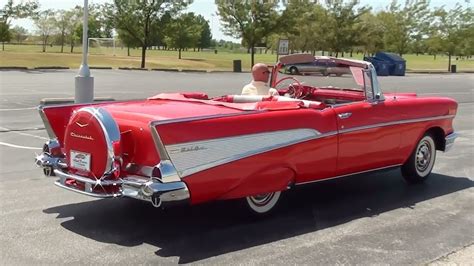 Test Driving 1957 Chevrolet Bel Air Convertible 283 V8 4 BBL - YouTube