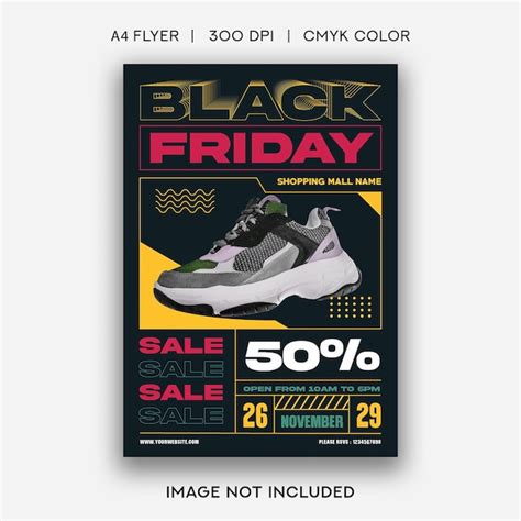 Premium Vector | Black friday flyer template