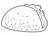 Taco Mexican Food Coloring Page  Free Printable Pages For Kids sketch template