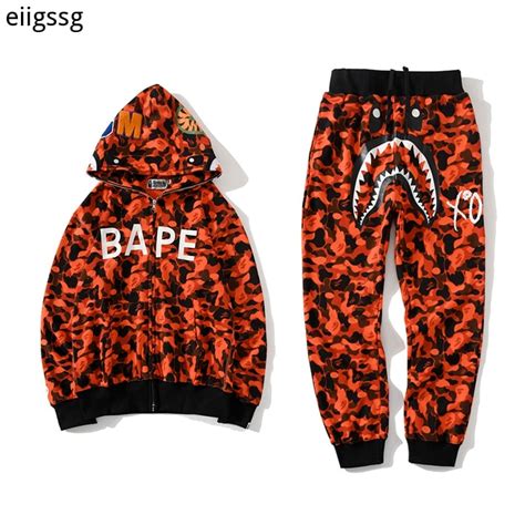 BAPE x XO Camouflage Red Hoodie Suit - BAPE Hoodie