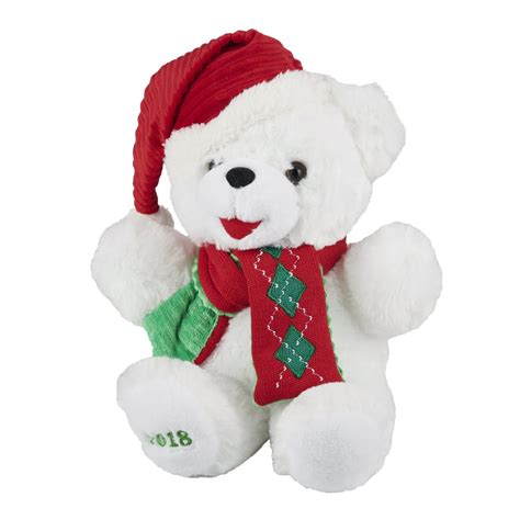 Holiday Time Plush Teddy Bear 2018, 12" - Walmart.com - Walmart.com