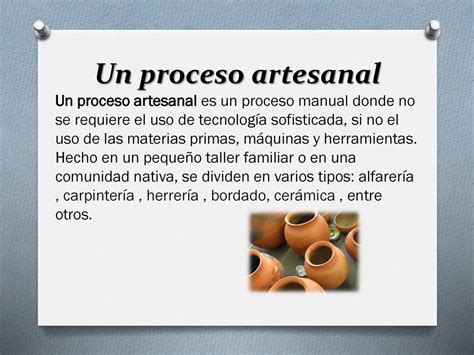 choque oferta compromiso que es un proceso productivo artesanal Tortuga Determinar con precisión ...