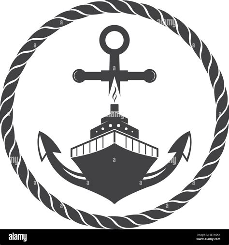 nautical vector logo icon of maritime illustration design Stock Vector ...