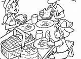 Family Picnic Coloring Pages sketch template