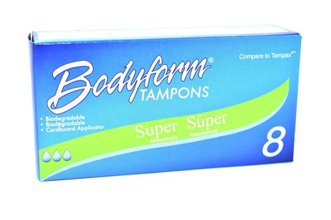 Bodyform Super Tampons, 8 ct. | Super tampons, Tampons, Tampax