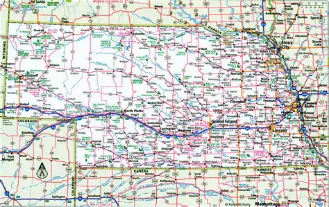 Nebraska interstate highway map I-80 free road state number county - free