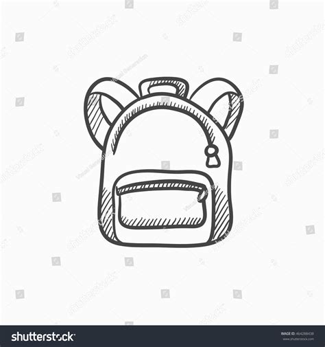 Backpack Vector Sketch Icon Isolated On Stock Vector (Royalty Free) 464288438 | Shutterstock