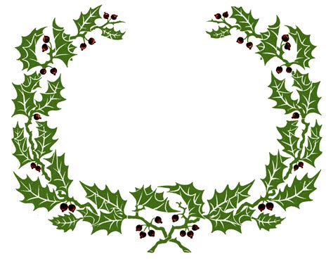 Christmas Holly Garland Clip Art