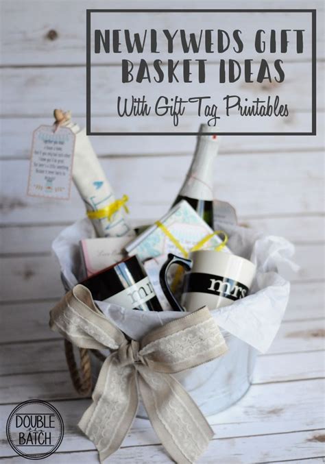 Newlyweds Gift Basket Ideas with Free Printable Gift Tags | Newlywed gifts basket, Newlywed ...