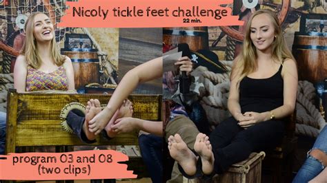 Nicoly tickle feet challenge - program 03 and 08 (two clips) – Andando na Prancha (Walking the ...