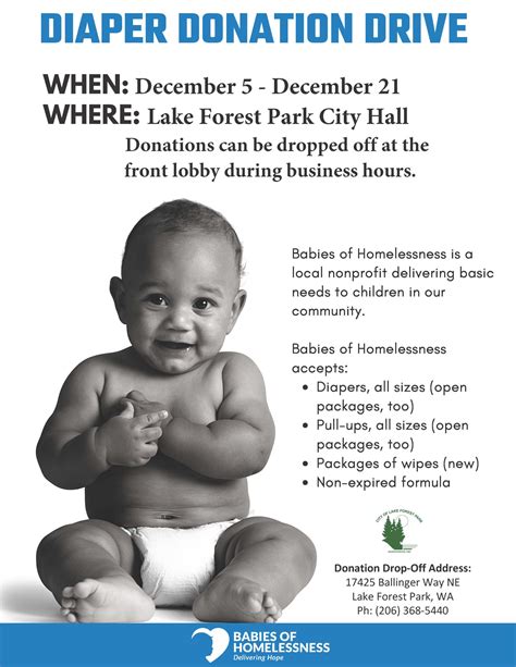 Diaper Donation Drive - Lake Forest Park City Hall - Shoreline Fire ...