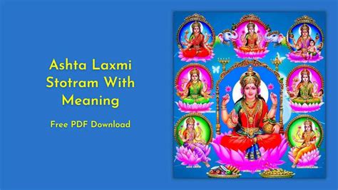 Ashta Laxmi Stotram With Meaning | Free PDF Download - eAstroHelp