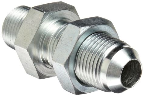 EATON Aeroquip 2240-6-8S Male Bulkhead Connector, Male 37 Degree JIC, Male Pipe Thread, JIC 37 ...