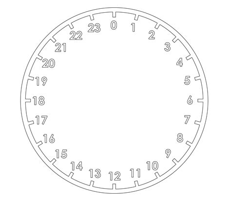 Blank 24 Hour Clock Face