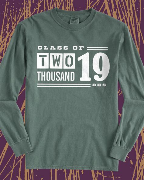 Class of 2019 vintage long sleeve tee - design idea for custom shirts - class shirt, graduation ...