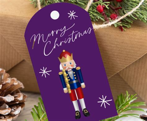 Nutcracker Gift Tags, Gift Tags Printable, Christmas Gift Tags, Nutcracker Stationery, Merry ...