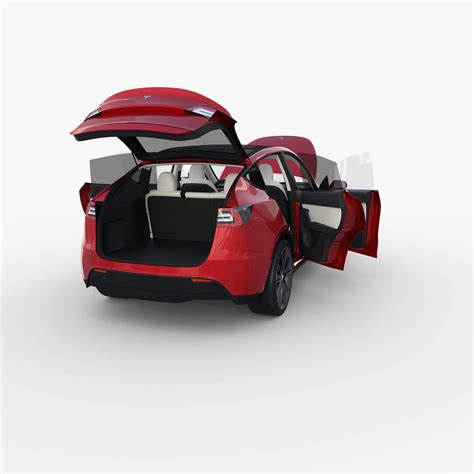 Tesla Model Y Red with Interior by dragosburian