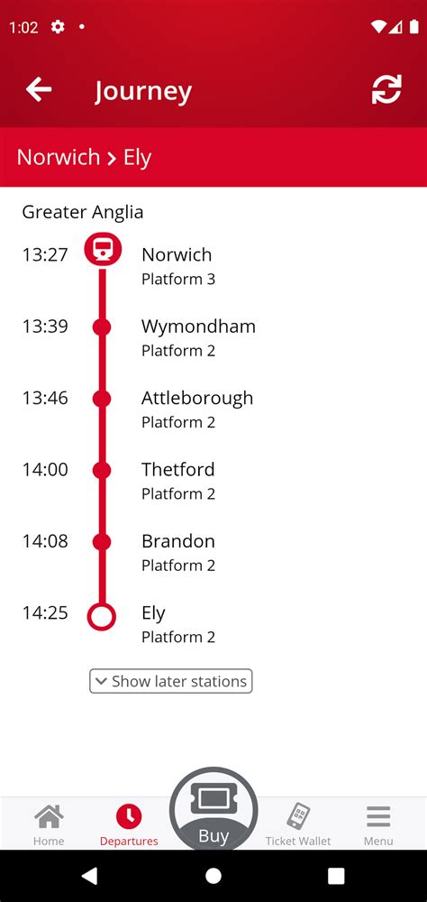Greater Anglia Tickets Times for Android - Download