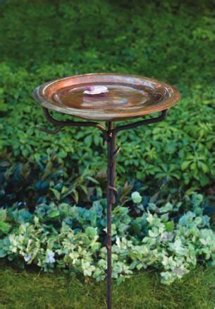 Solid Copper Staked Bird Bath | Bird bath, Bird bath garden, Copper bird bath